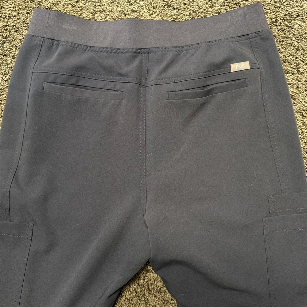 FIGS Womens Scrub Pants Womens Medium Gray Blue Cargo Medical Technical‎